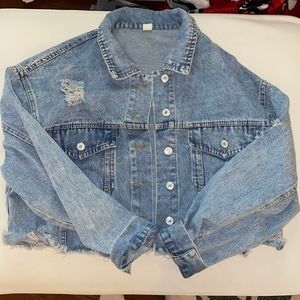 cropped denim jacket